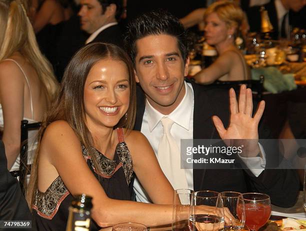 Carla Alapont and David Schwimmer at the The Shrine Auditorium in Los Angeles, California