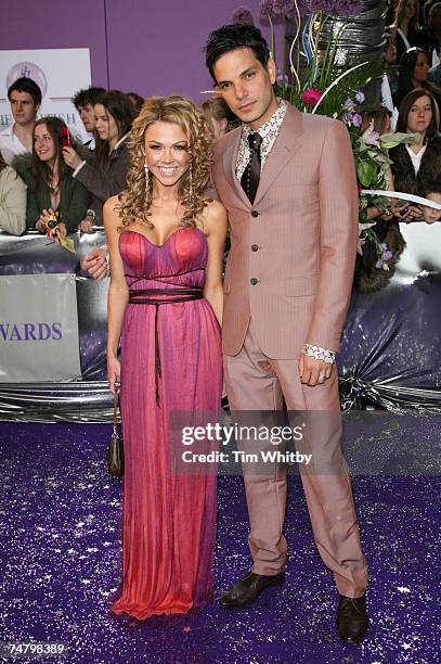 Adele Silva and Guest at the BBC Television Centre in London, United Kingdom.