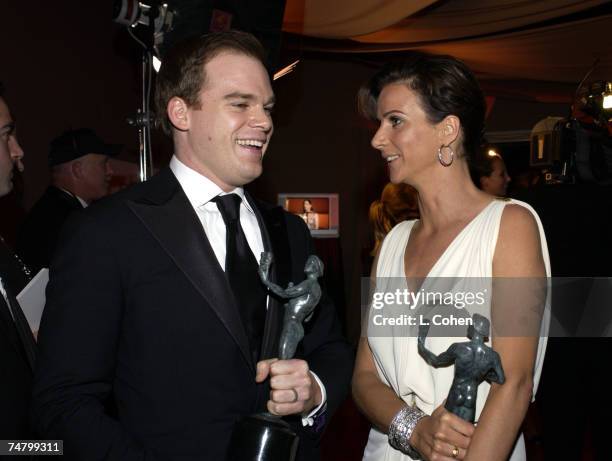 Michael C. Hall and Rachel Griffiths of "Six Feet Under" at the The Shrine Auditorium in Los Angeles, California