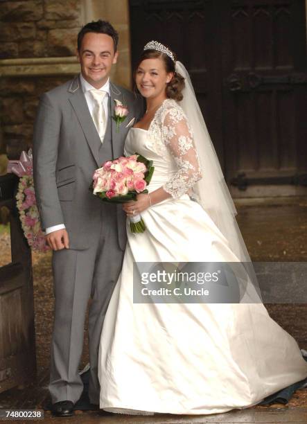 Ant McPartlin and Lisa Armstrong at the Ant McPartlin and Lisa Armstrong Wedding at St. Nicholas Church Taplow in Taplow.
