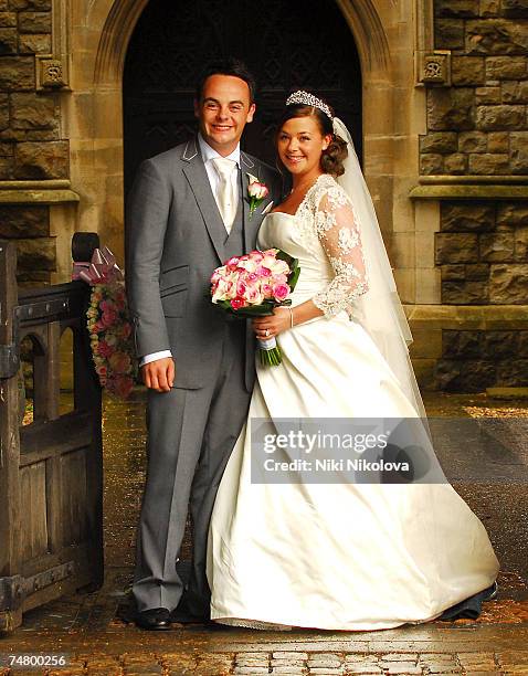 Ant McPartlin and Lisa Armstrong at the Ant McPartlin and Lisa Armstrong Wedding at St. Nicholas Church Taplow in Taplow.