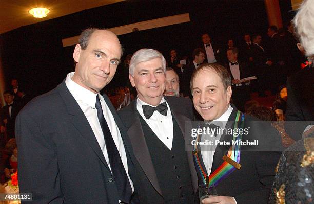 James Taylor, who played a tribute to Paul Simon, with Senator Christopher Dodd, and Paul Simon. In Washington, D.C., DC