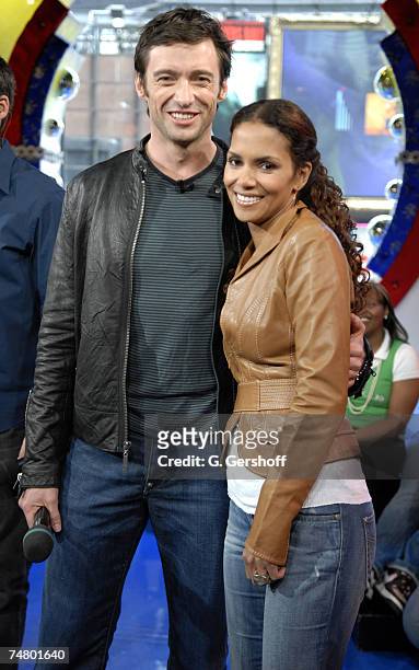 Hugh Jackman and Halle Berry at the MTV Studios in New York, New York