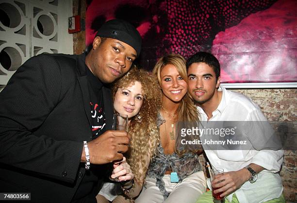 Josue Sejour, Miri Ben Ari, Aubrey O'Day of "Making the Band 3" and DJ Cassidy at the PM in New York City, New York
