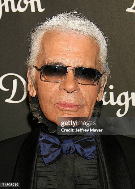 Karl Lagerfeld at the Private Residence in Beverly Hills, California