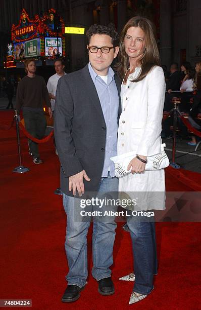 Abrams and wife Katie McGrath at the Grauman's Chinese Theatre in Hollywood, CA