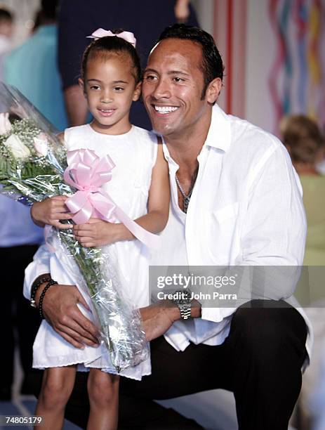 Dwayne "The Rock" Johnson and Simone Alexander Johnson at the The Village of Merrick Park in Miami, Florida