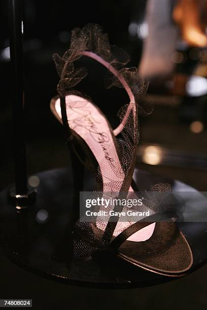 Shoes Designed by Terry Biviano at the launch of her new store at the Strand Arcade on June 19, 2007 in Sydney, Australia