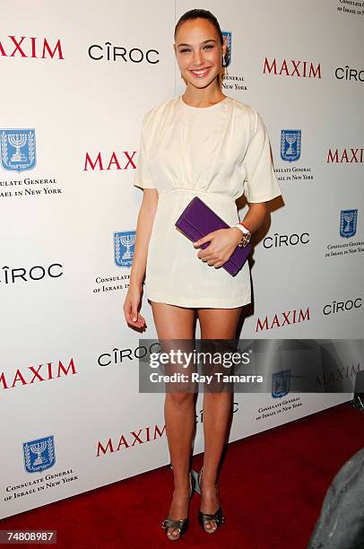 Miss Israel winner Gal Gadot attends Maxim's "Women of the Israeli Defense Forces" Celebration at Marquee June 19, 2007 in New York City.