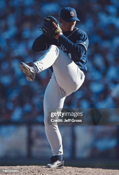 Trevor Hoffman pitcher for the San Diego Padres during the Major League Baseball National League West game against the San Francisco Giants on 30...