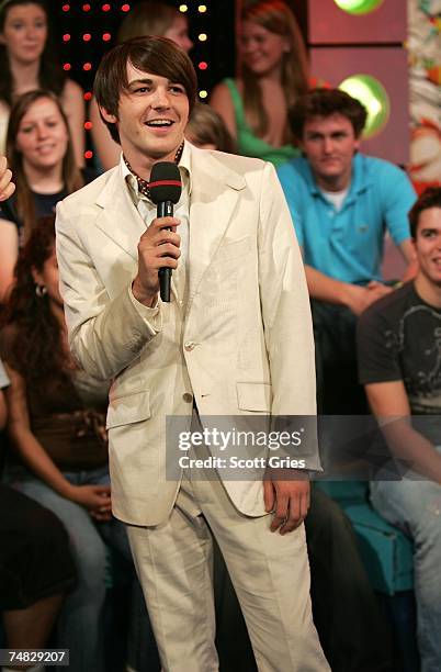 Drake Bell Singer Actor/musician Drake Bell appears onstage during MTV's Total Request ...
