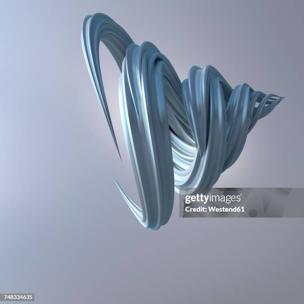 3d rendering, energetic swirl on grey background - 螺旋形点のイラスト素材／クリップアート素材／マンガ素材／アイコン素材