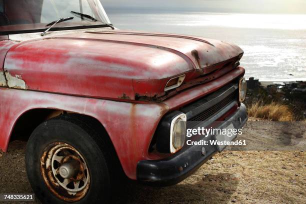 old pick up at the coast - car parked stock pictures, royalty-free photos & images