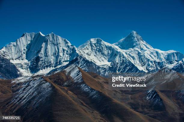 gongga mountain of kangding county,sichuan province,china - mount gongga stock pictures, royalty-free photos & images