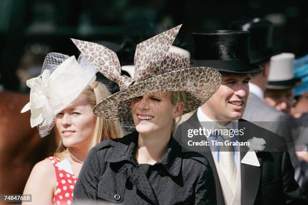 Zara Phillip, her brother Peter Phillips and his girlfriend Autumn Kelly attend Ladies Day of Royal Ascot Races on June 21, 2007 in Ascot, England.