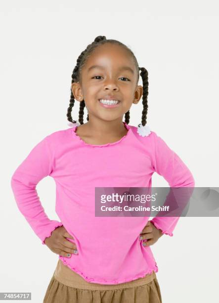 african girl with hands on hips - arms akimbo stock pictures, royalty-free photos & images