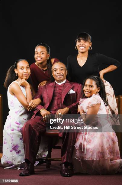 portrait of well dressed african family - hill street studios bildbanksfoton och bilder