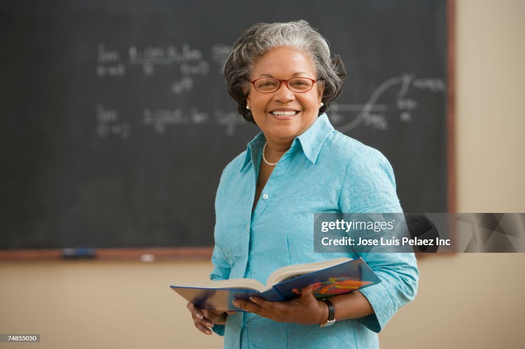 Senior African woman in classroom