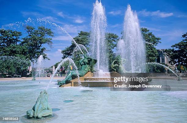 usa, pennsylvania, philadelphia, logan circle, swann memorial fountain - swann memorial fountain foto e immagini stock