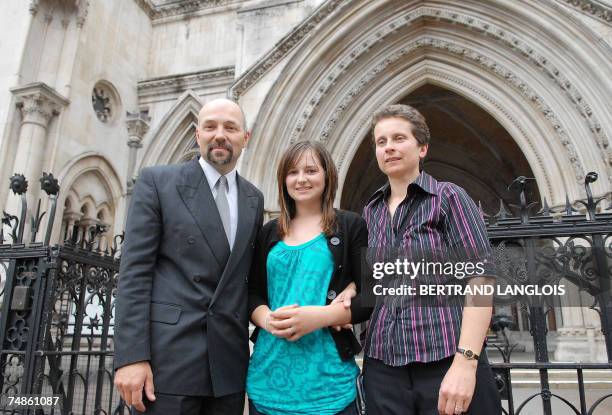 London, UNITED KINGDOM: Lydia Playfoot a British teenager who was banned from wearing a so-called "purity ring" by her school and was appealing the...