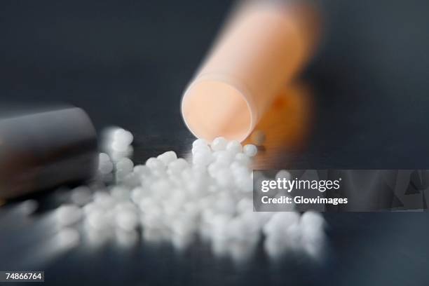 close-up of homeopathic pills - dropper bottle stock pictures, royalty-free photos & images