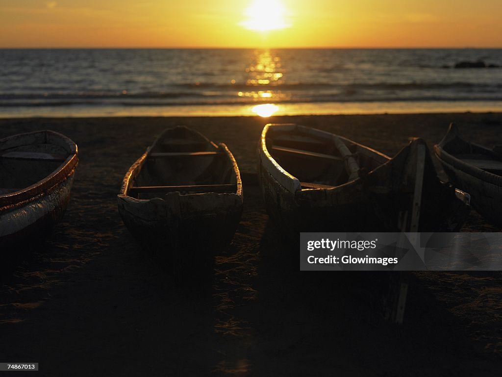 Boats on the beach, Cartagena, Colombia