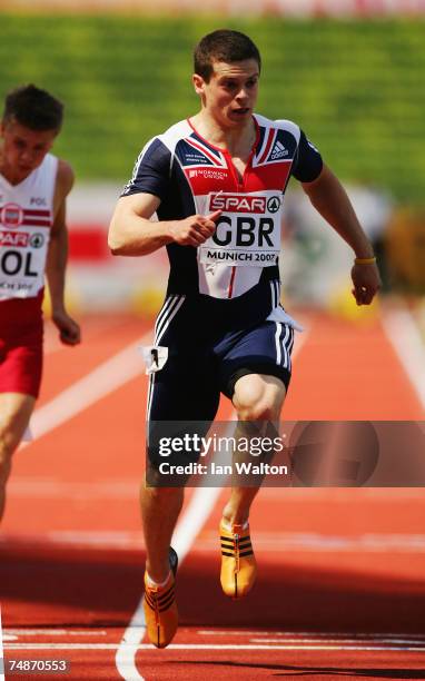 Craig Pickering of Great Britain on his way to winning the Men's 100m during the Spar European Cup event held at the Olympic Stadium on June 23, 2007...