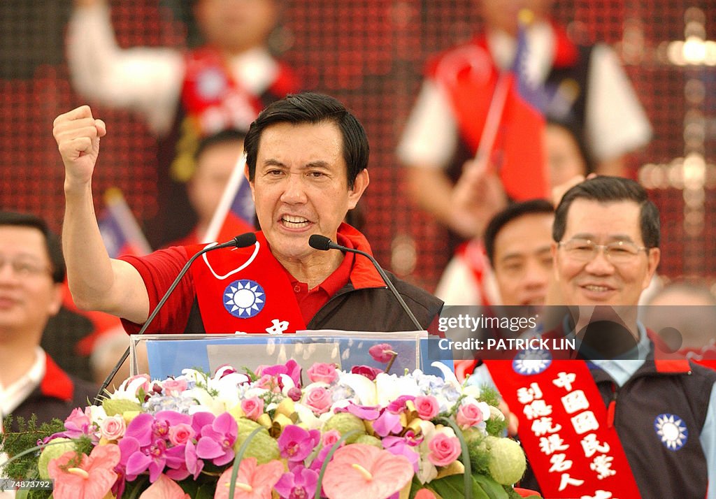 Taiwan's opposition leader Ma Ying-jeou...