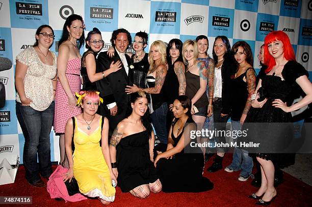 Jeremy Kasten, Director "Wizard of Gore" and the Suicide Girls attend the Red Carpet LA Premiere of "The Wizard Of Gore" the Los Angeles Film...