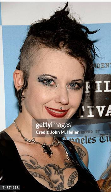 Nixon Suicide, one of the Suicide Girls, attends the Red Carpet LA Premiere of "The Wizard Of Gore" the Los Angeles Film Festival at the Majestic...