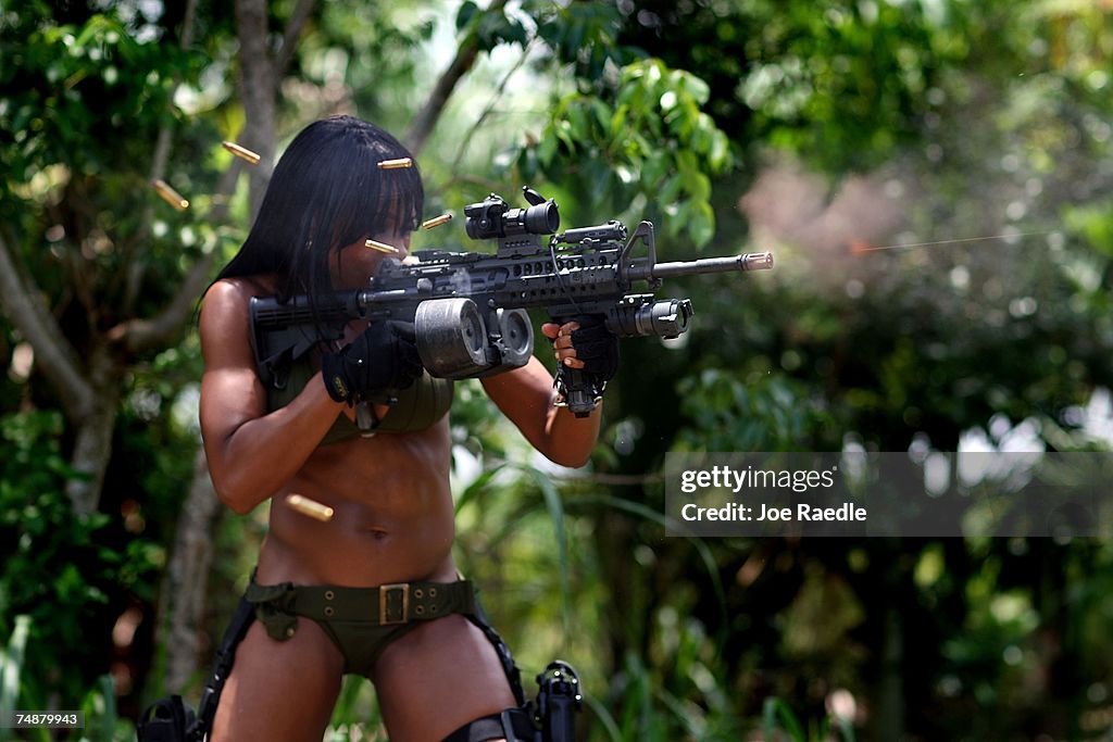 Web Reality Show Features Women In Bikinis With Automatic Weapons