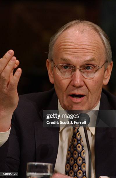 Witness Sen. Larry E. Craig, R-Idaho, during the Senate Judiciary Immigration, Border Security and Citizenship Subcommittee hearing titled...