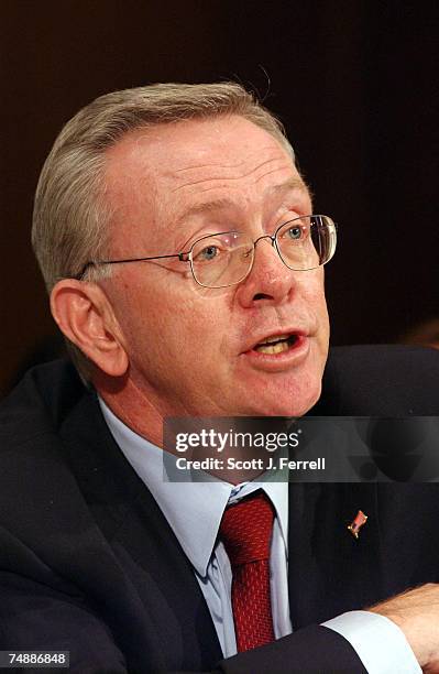 Richard F. Syron, chairman and CEO of Freddie Mac, during the Senate Banking, Housing and Urban Affairs Committee hearing on government sponsored...