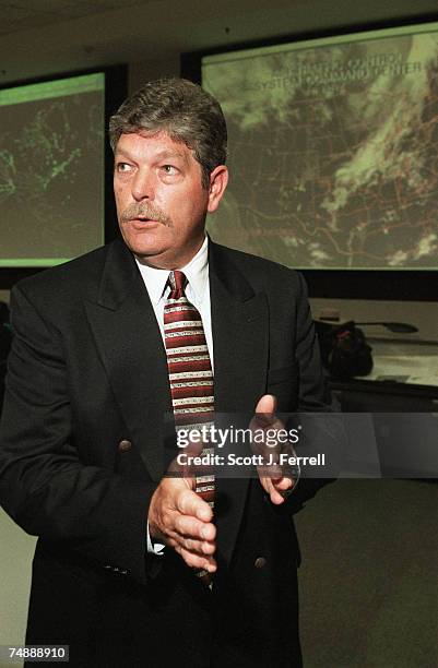 Jack Kies, head of tactical operations, at the David J. Hurley Air Traffic Control System Command Center near Dulles Airport.
