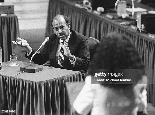 Alcee Hastings testifying at his impeachment trial.