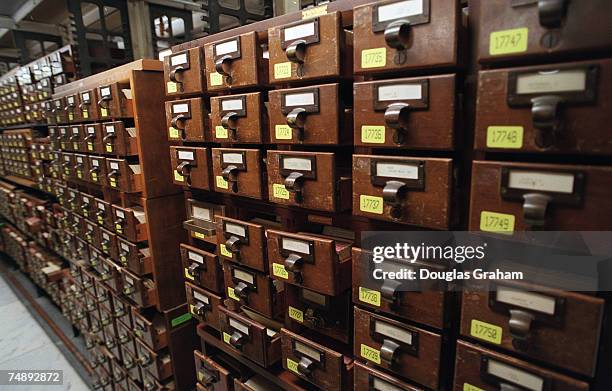 Library Card Catalog Rods Library Card Catalog Photos and Premium High Res Pictures - Getty Images