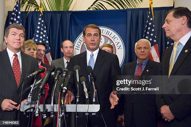 House Republican leadership talks to the media after their caucus voted Friday to keep their top leaders in place for the next two years, just ten...