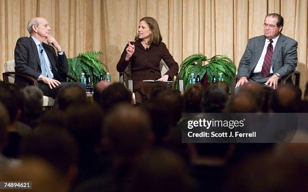 Supreme Court Associate Justice Stephen Breyer, moderator ABC News Legal Correspondent Jan Crawford Greenburg and U.S. Supreme Court Associate...