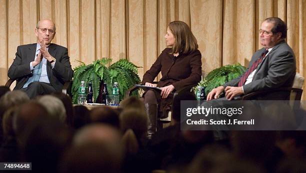 Supreme Court Associate Justice Stephen Breyer, moderator ABC News Legal Correspondent Jan Crawford Greenburg and U.S. Supreme Court Associate...