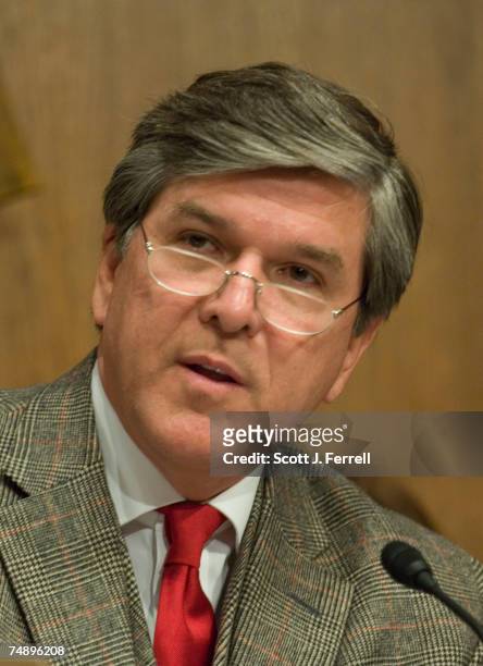 Sen. Gordon H. Smith, R-Ore., during the Senate Finance markup of legislation aimed at providing tax relief for small businesses.
