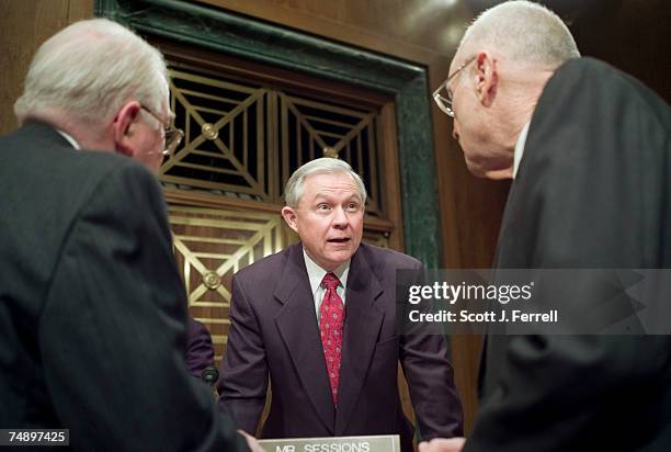 Edwin Meese III, former U.S. Attorney general and Iraq Study Group member, Sen. Jeff Sessions, R-Ala., and Iraq Study Group Co-Chairman and former...