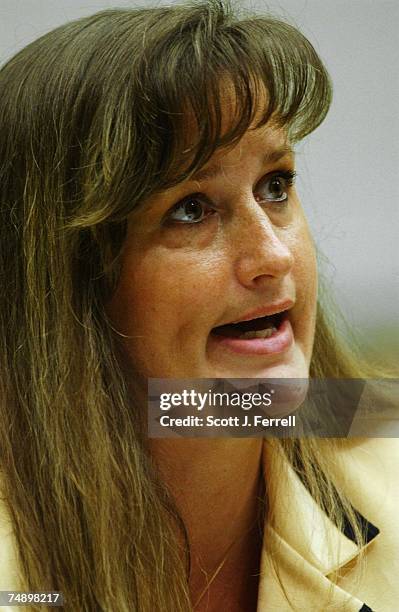 Tracy Marciniak, of Wisconsin, testifies during the House Judiciary Constitution Subcommittee hearing on legislation that would recognize a "child in...