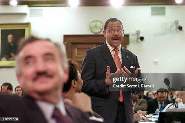 Rep. Rodney Alexander, R-La., during the markup of fiscal 2007 supplemental appropriations. At left is Rep. Ciro D. Rodriguez, D-Texas. The panel...