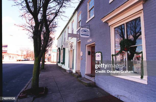 Main street in old towne Fredericksburg.