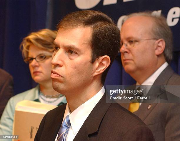 Margaret Spellings, assistant to the president for domestic policy, Bush campaign manager Ken Mehlman, and Bush chief political advisor Karl Rove...
