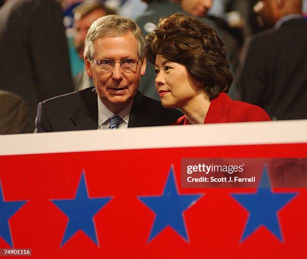 Husband and wife Sen. Mitch McConnell, R-Ky., and Labor Secretary Elaine Chao during the Republican National Convention.