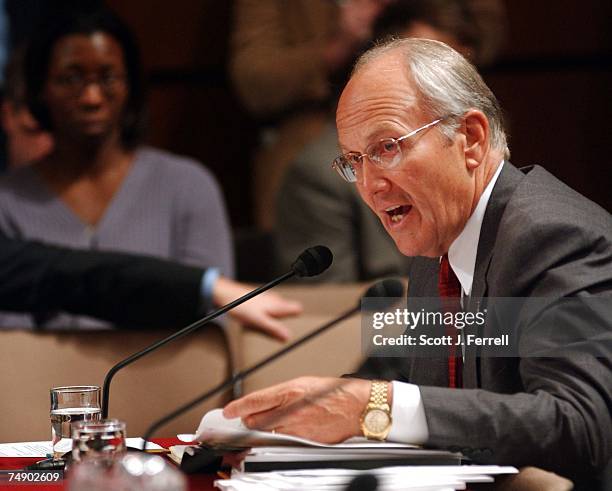 Sen. Larry E. Craig, R-Idaho, during the Senate Appropriations markup.