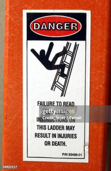 Ladder Warning Label Ladder Warning Label