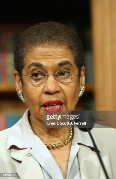 Del. Eleanor Holmes Norton, D-D.C., during a news conference on yesterday's election.
