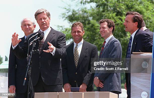 Collin Peterson, D-Minn., speaks at a news conference of the NFIB and members of Congress favoring the abolishment of the IRS tax code. L-R,...